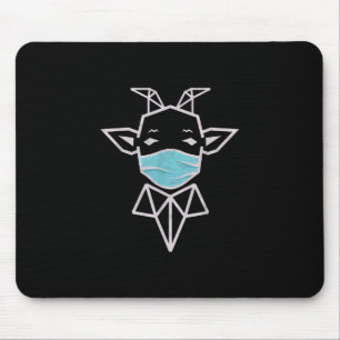 Sheep Wearing Mask Simple Sheep Present Mouse Pad