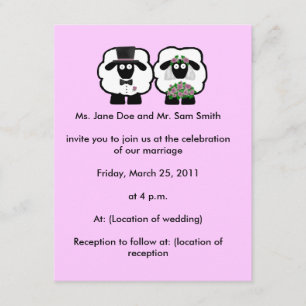 Sheep Wedding Invitation