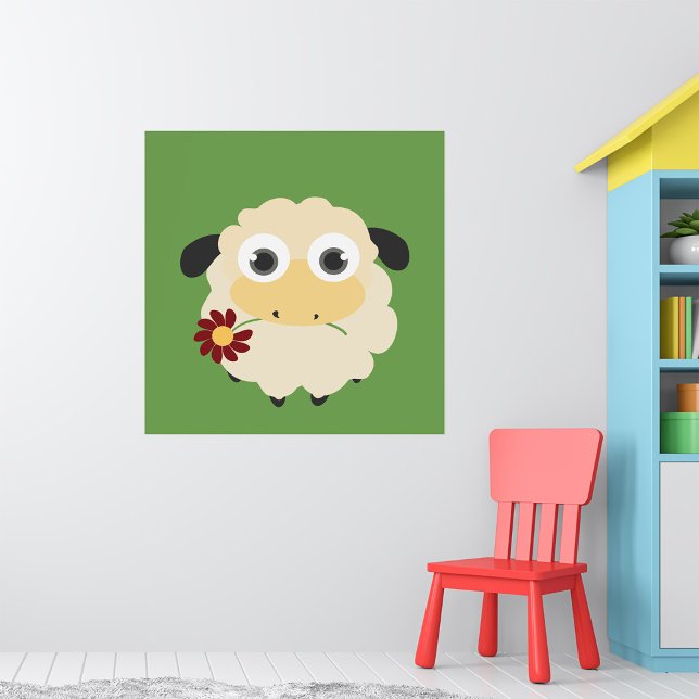 Sheep With A Flower Poster (Creator Uploaded)