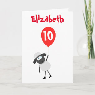 Sheep with balloon card