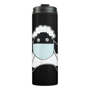 Sheep with face mask Animal Owner Gift Thermal Tumbler
