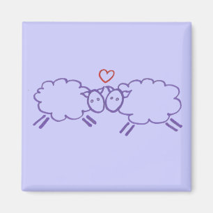 Sheep with Heart Magnet
