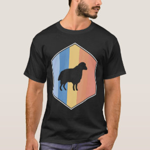Sheep With Retro Colours In A Hexagon T-Shirt