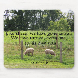 Sheep with Scripture Mousepad