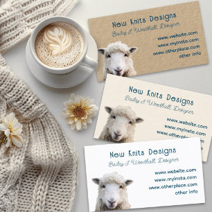 Sheep Wool Arts Fibre Designer Business Cards