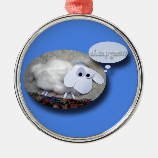 Sheep Year? Chinese New Year 2015 Metal Tree Decoration (Front)