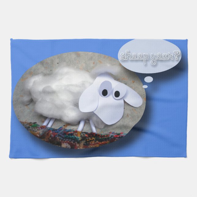 Sheep Year? Chinese New Year 2015 Tea Towel (Horizontal)