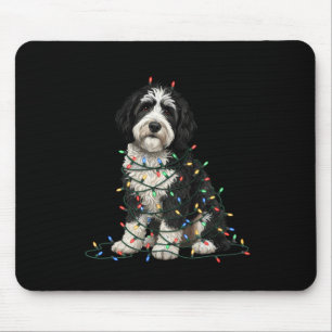 Sheepadoodle Christmas I'm Fine Everything Is Fine Mouse Pad