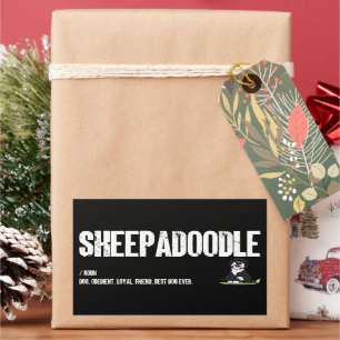 Sheepadoodle Dog Definition, Doodle Dog Noun Gifts Rectangular Sticker