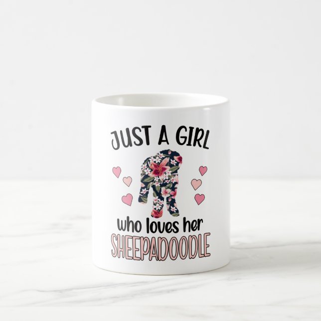 Sheepadoodle Dog Girl Dog Lover Sheepadoodle Mum Coffee Mug (Center)