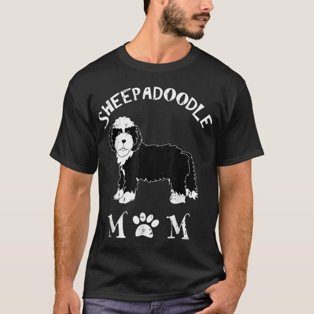 Sheepadoodle Mum Puppy Cute Pet Animal Dog Lover G T-Shirt (Front)