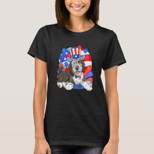 Sheepadoodle Patriotic Uncle Sam 4th Of July Ameri T-Shirt