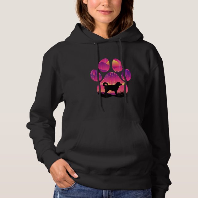 Sheepadoodle Paw Mom Dad Dog  Women Men Hoodie (Front)