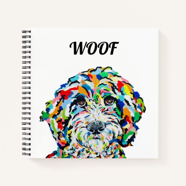 Sheepadoodle Square Notebook (Front)