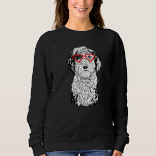 Sheepadoodle Valentines Day Dog Mum Dog Sweatshirt