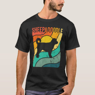 Sheepadoodle Vintage Sunset Mum Dad T-Shirt