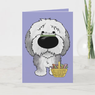 Sheepdog - Easter Bone Hunt, Anyone? Holiday Card