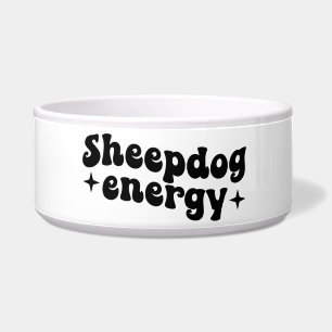 Sheepdog Energy Ceramic Dog Bowl
