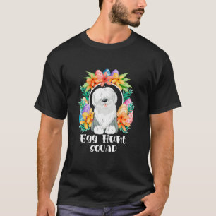 Sheepdog Happy Easter Day Egg Hunt T-Shirt