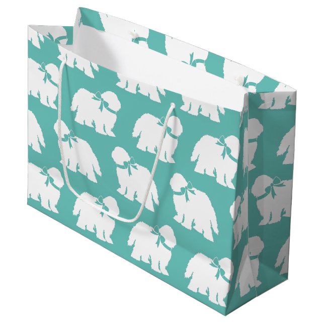 Sheepdog Puppy Old English Sheep Dog Large Gift Bag (Front Angled)
