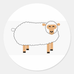 Sheepish Classic Round Sticker