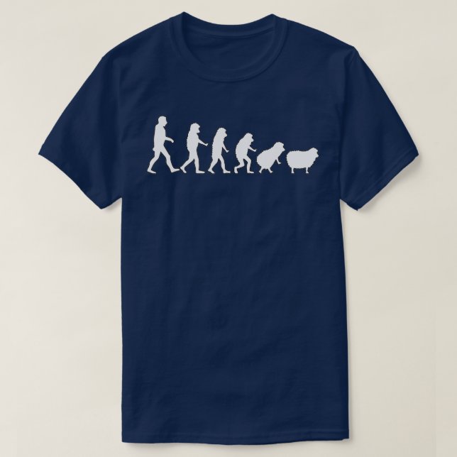 Sheeple Evolution Of human to sheep wake up sheepl T-Shirt (Design Front)