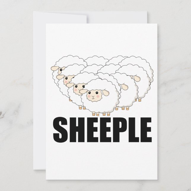Sheeple Question Nothing Remain Terrified - Sheep (Front)