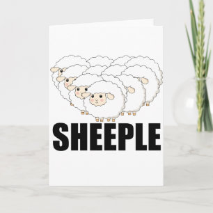 Sheeple Question Nothing Remain Terrified - Sheep Card