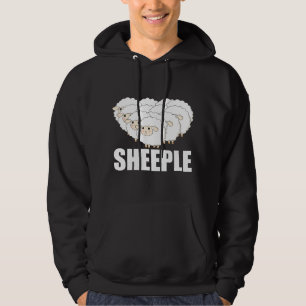 Sheeple Question Nothing Remain Terrified - Sheep Hoodie