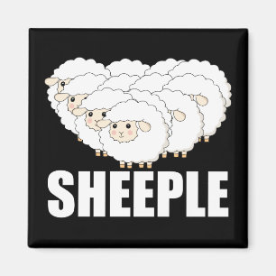 Sheeple Question Nothing Remain Terrified - Sheep Magnet