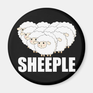 Sheeple Question Nothing Remain Terrified - Sheep Magnet