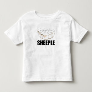 Sheeple Question Nothing Remain Terrified - Sheep Toddler T-Shirt