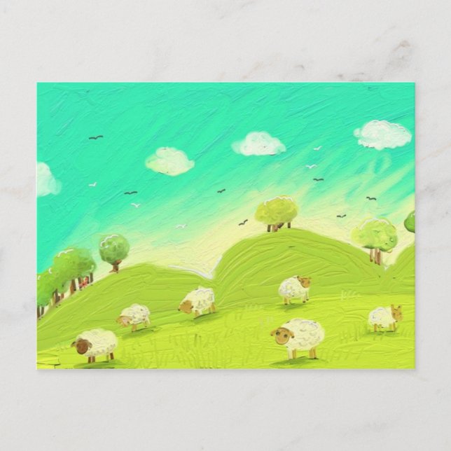 sheeps postcard (Front)