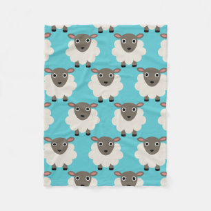Sheeps seamless pattern fleece blanket