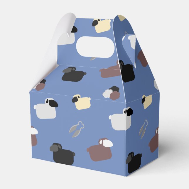 Sheeps & Shears Favour Box (Front Side)