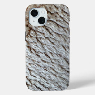Sheep's Wool Abstract Nature Photo iPhone 15 Case
