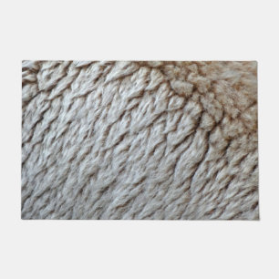 Sheep's Wool Abstract Nature Photo Doormat