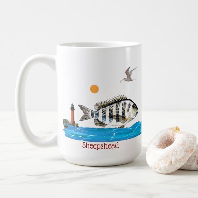 Sheepshead Fish Mug (With Donut)