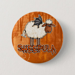 sheepula 6 cm round badge