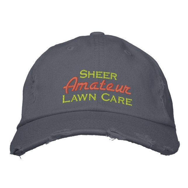 Sheer Amateur Lawn Care Embroidered Hat (Front)