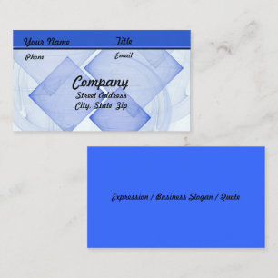 Sheer Blue White Abstract Tile Artwork Template Business Card