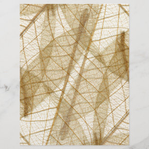 Sheer Cream Beige Lace Leaves