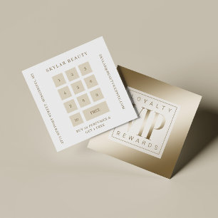 Sheer Elegant Luxurious Golden Shine VIP Loyalty Card