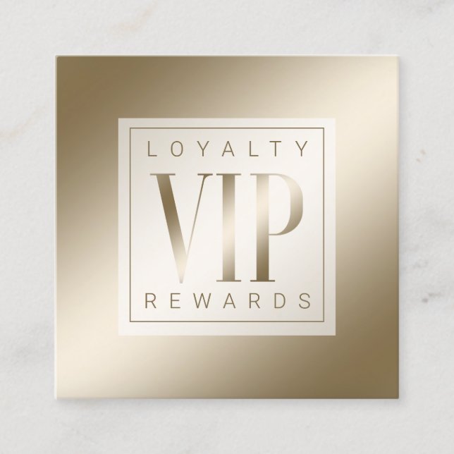 Sheer Elegant Luxurious Golden Shine VIP Loyalty Card (Front)
