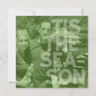 Sheer Green Family Photo Christmas Card