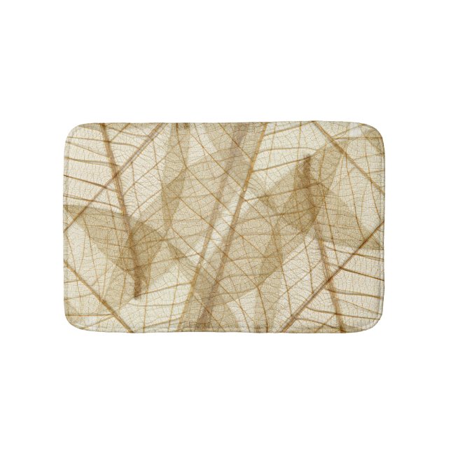 Sheer Lace Leaves Bath Mat (Front)