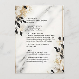 Sheer Natural Work Stacked Stone Marble Wedding Enclosure Card