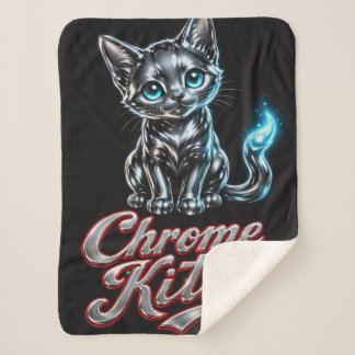 Sheer Perfection Chrome Kitten Acrylic Sign Sherpa Blanket
