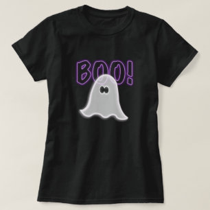 Sheer Semi-Transparent Purple Boo Ghost T-Shirt