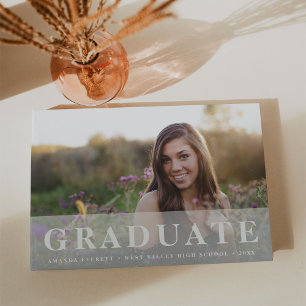 Sheer Stripe Graduation Photo Guest Book